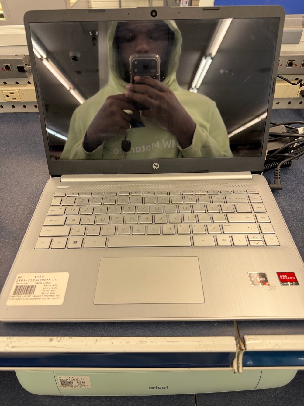 HP Silver and Black 15.6" Laptop with Numeric Keyboard